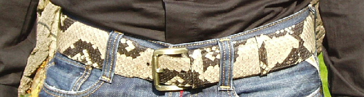 50mm Python Snakeskin Belt
