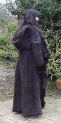 Hooded Coat with Natural Edges