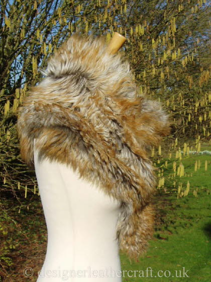 Reversible Shearling Sheepskin Wrap Pic 2